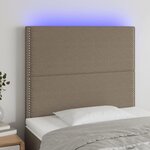 VIDAXL Tete de lit a LED Taupe 100x5x118/128 cm Tissu