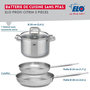 Voir la diapositive 2 : ELO Set de 2 Poêles de cuisson 24 et 28 cm et 1 faitout 20 cm Elo Profi Citrin