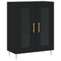 Voir la diapositive 2 : VIDAXL Buffet noir 69,5x34x90 cm bois d'ingenierie
