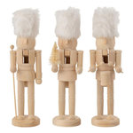 Paris Prix Lot de 3 Casse-Noisettes en Bois  Winter  27cm Naturel