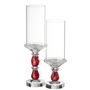 Voir la diapositive 4 : Paris Prix Photophore Design en Cristal  Annie  42cm Transparent & Rouge
