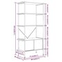 Voir la diapositive 6 : VIDAXL Etagere a 5 niveaux armoire 80x40x163cm Acier bois d'ingenierie