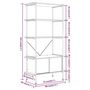 Voir la diapositive 6 : VIDAXL Etagere a 5 niveaux armoire 80x40x163cm Acier bois d'ingenierie