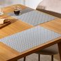 Voir la diapositive 2 : SECRET DE GOURMET Set de Table  Géométrique  45x30cm Blanc