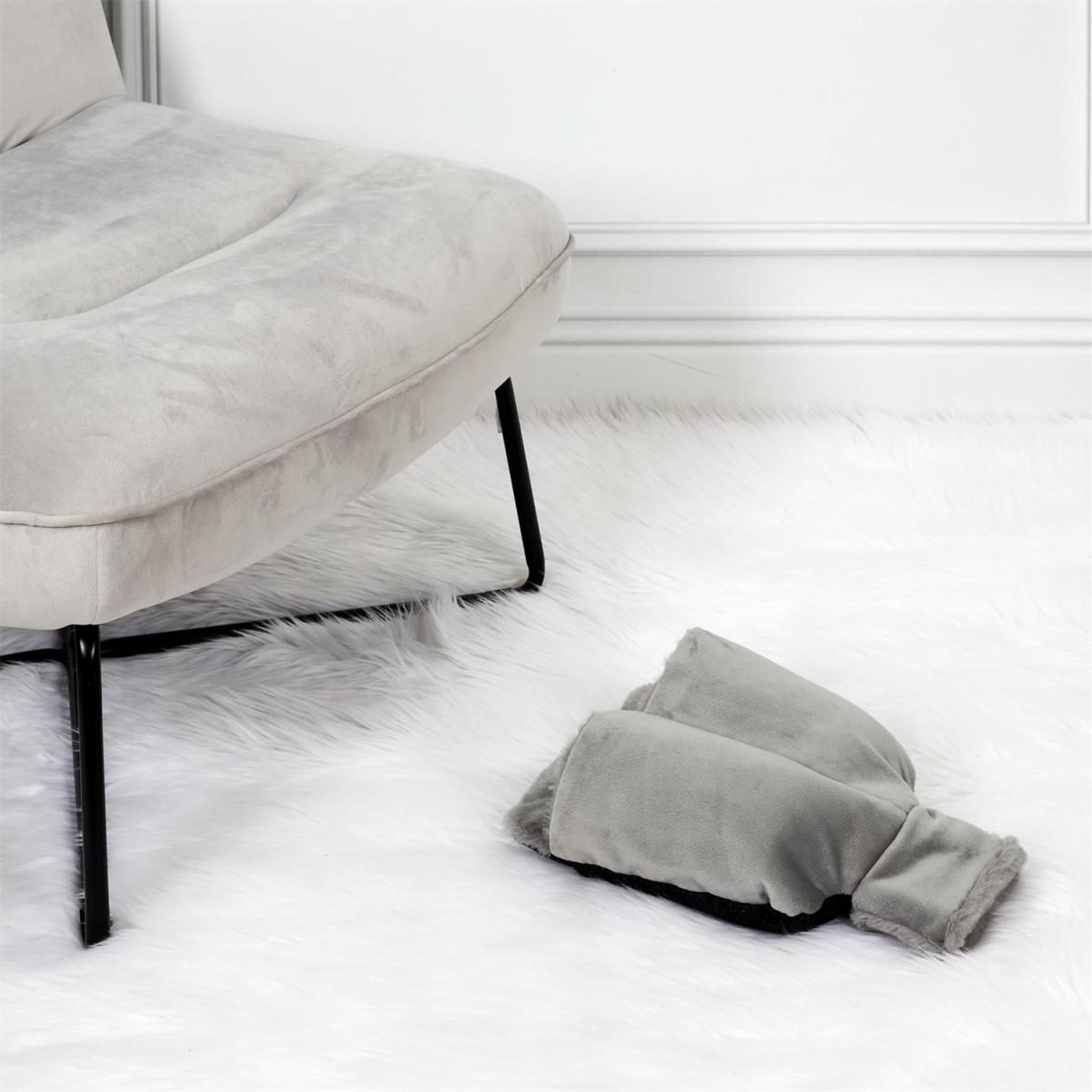 Voir la diapositive 5 : SENSLY Bouillotte pour chaussons  cocooning  2l gris