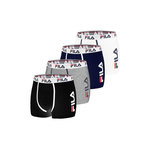 FILA Lot de 4 Boxers Homme FILA 5040 coton couleur assorties. Coloris disponibles : Gris