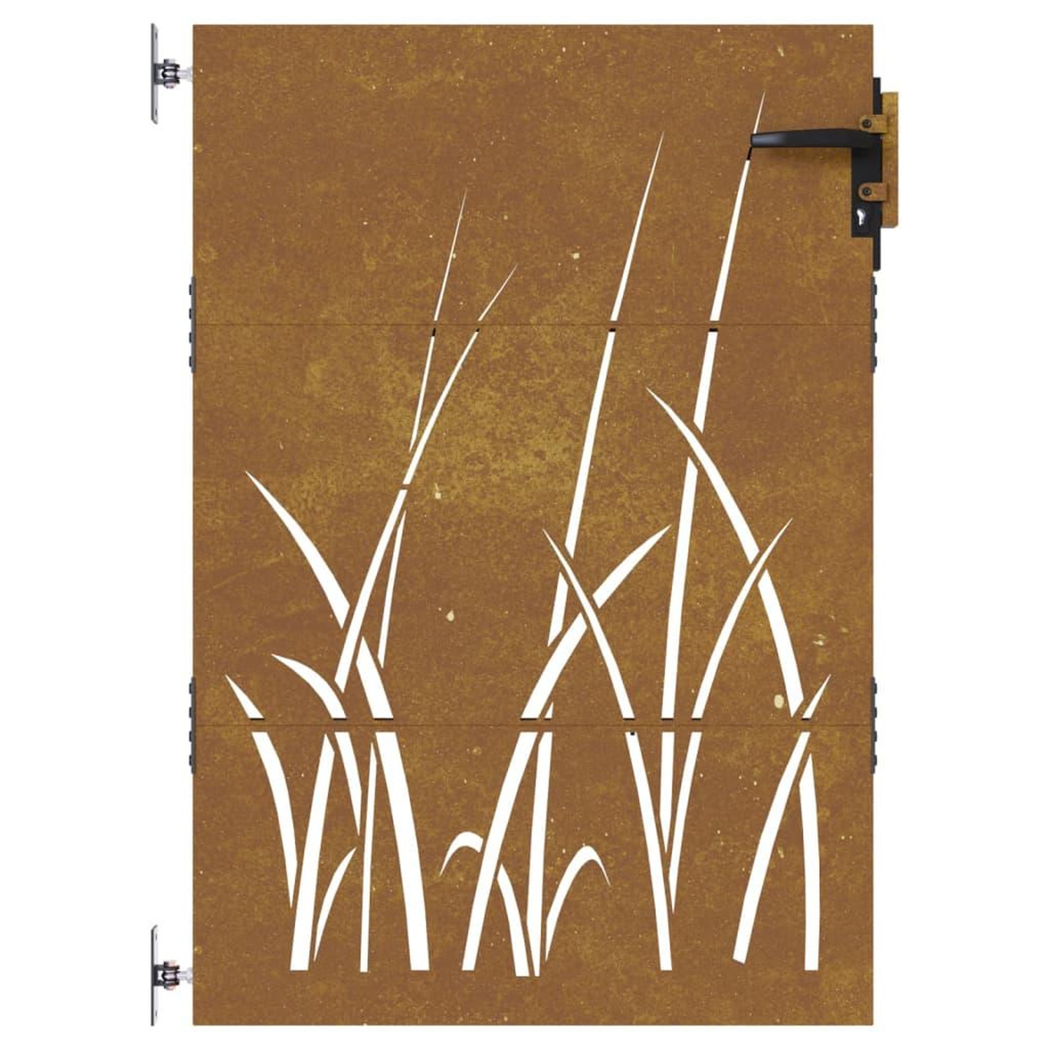Voir la diapositive 4 : VIDAXL Portail de jardin 85x150 cm acier corten conception d'herbe