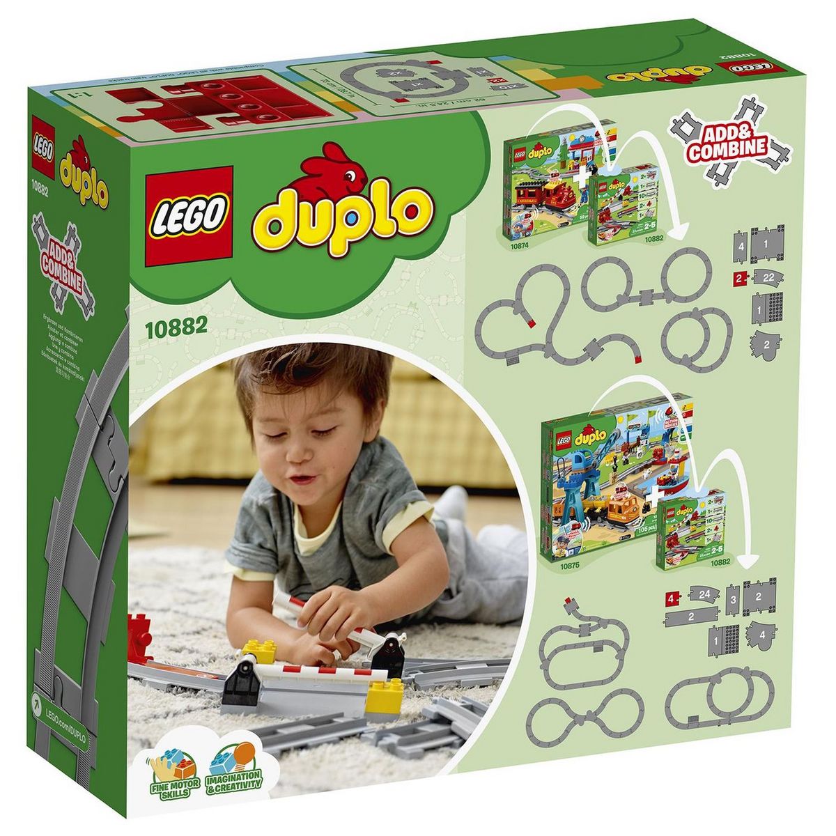 LEGO LEGO DUPLO Ma Ville 10882 Les Rails du Train, Jeu de Construction pour Enfant