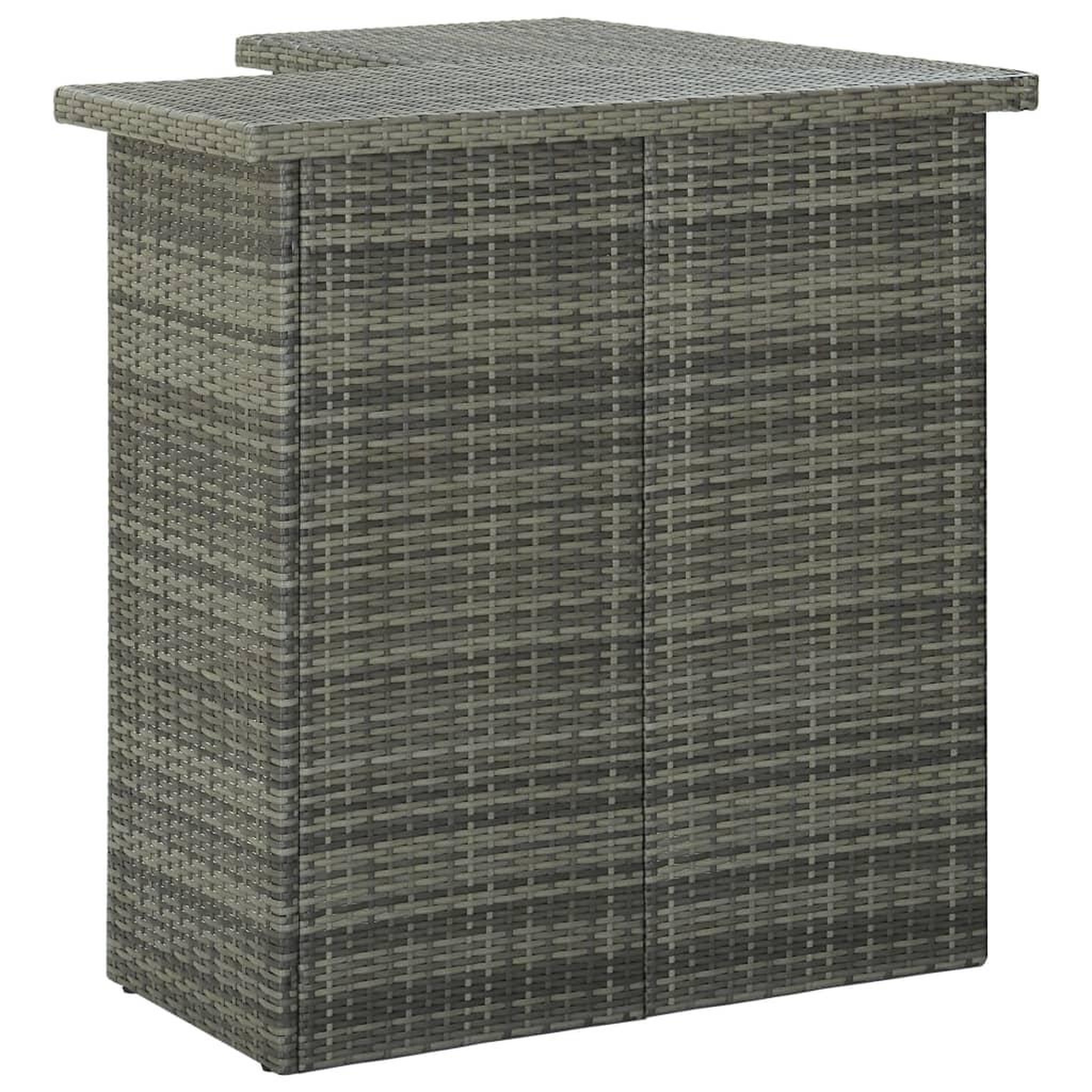 Voir la diapositive 4 : VIDAXL Ensemble de bar de jardin 8 pcs et coussins Resine tressee Gris