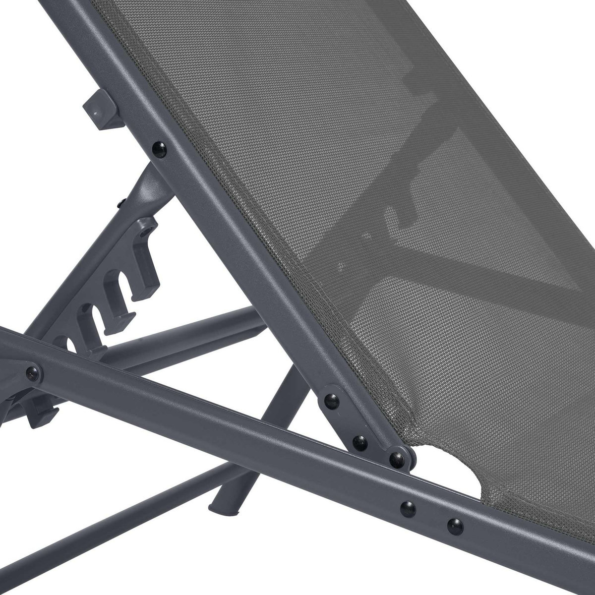 WERKAPRO Transat réglable gris 5 positions WERKA PRO