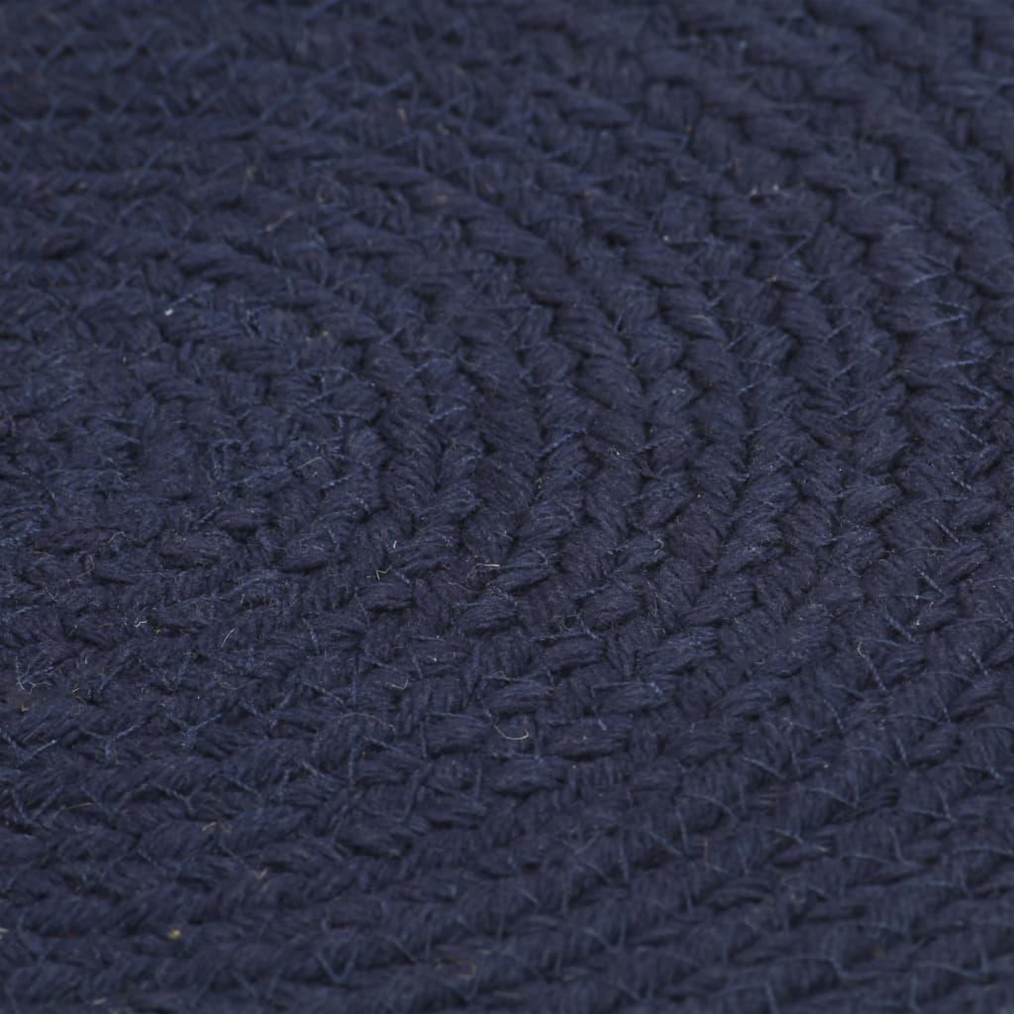 Voir la diapositive 3 : VIDAXL Napperons 4 pcs Bleu marine Plain 38 cm Rond Coton