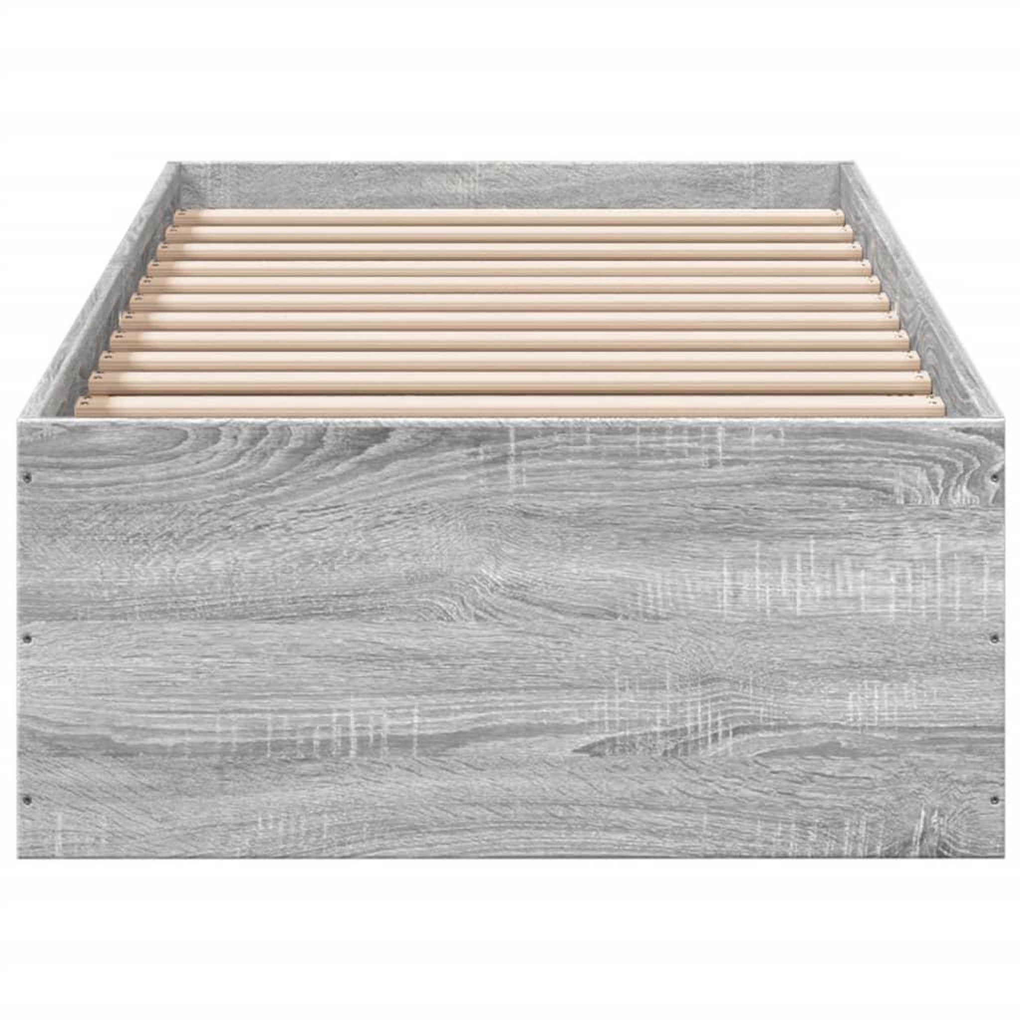 Voir la diapositive 4 : VIDAXL Cadre de lit sans matelas sonoma gris 100x200 cm