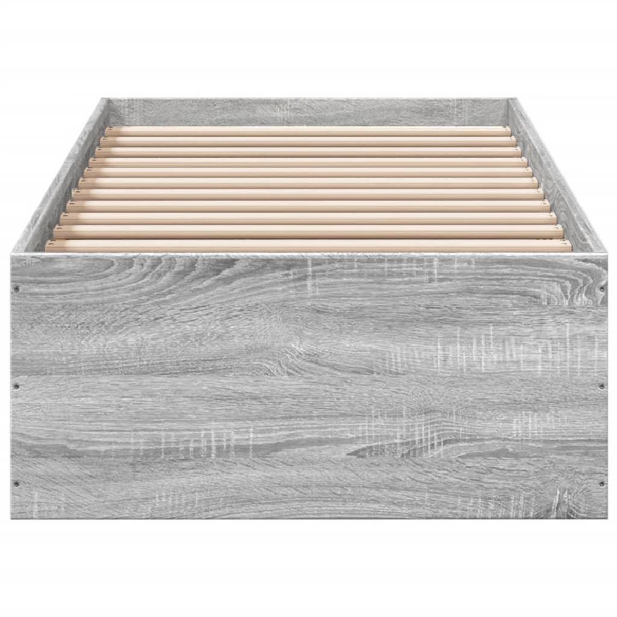 VIDAXL Cadre de lit sans matelas sonoma gris 100x200 cm