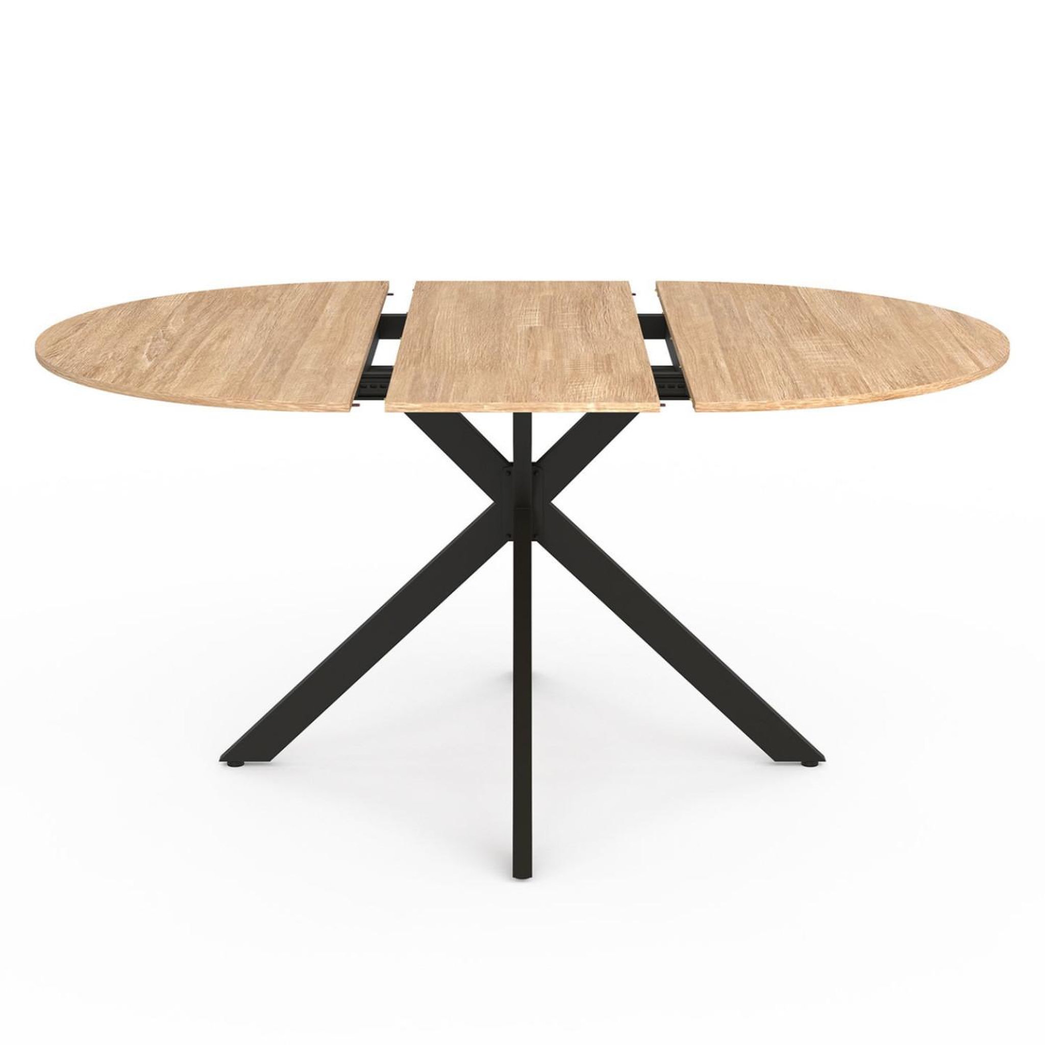 Voir la diapositive 3 : ID MARKET Ensemble table à manger ronde extensible alix 110 - 150 cm et 4 chaises mila en velours gris foncé