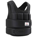 HOMCOM Gilet lesté réglable veste lestée 10 Kg max. poids amovibles entrainement musculation exercice boxe oxford noir