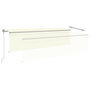 Voir la diapositive 4 : VIDAXL Auvent automatique store capteur de vent et LED 5x3 m Creme