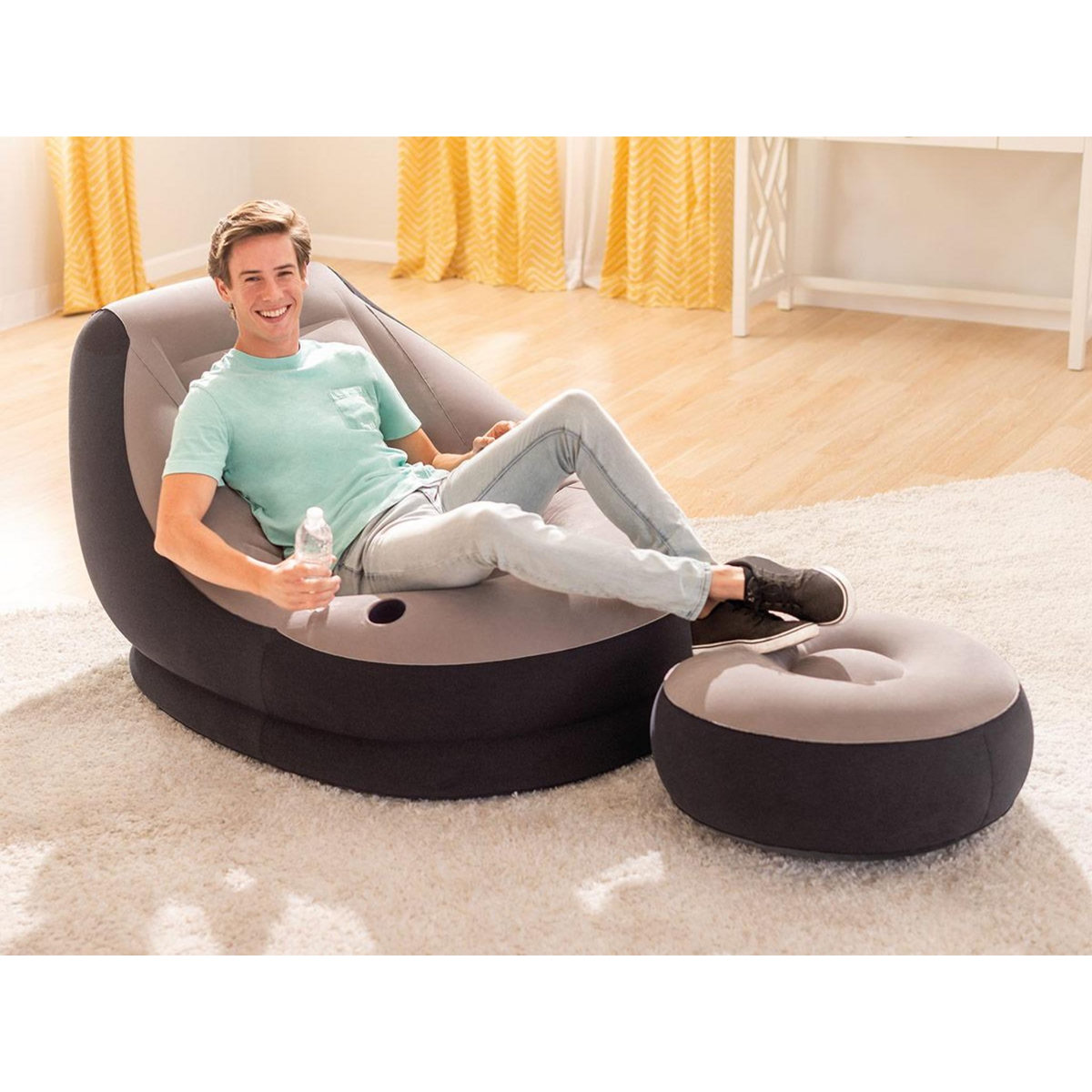 INTEX Ensemble fauteuil + pouf gonflables Ultra Lounge - Intex