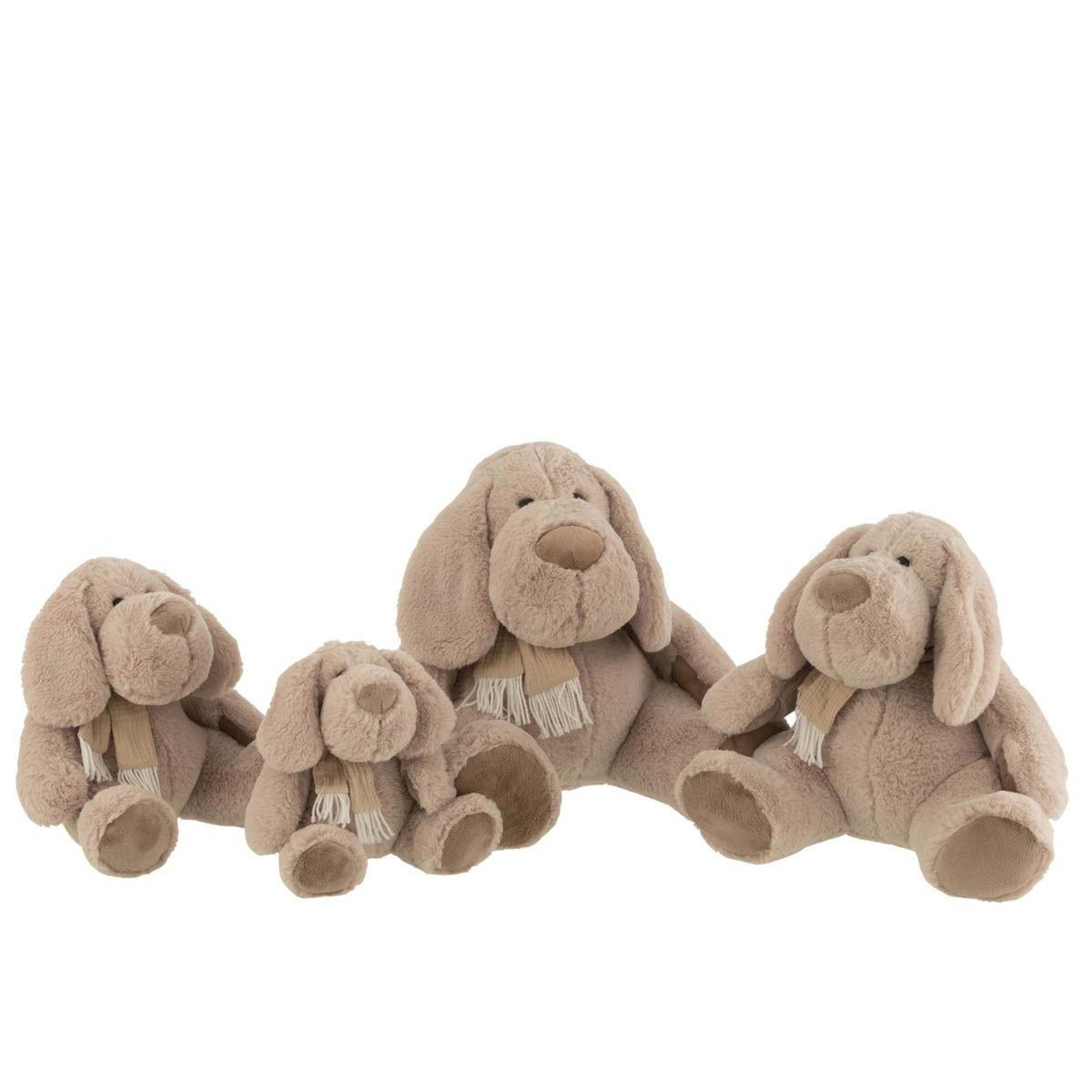 Voir la diapositive 2 : J-LINE Peluche enfant chien assis  walter  25cm beige