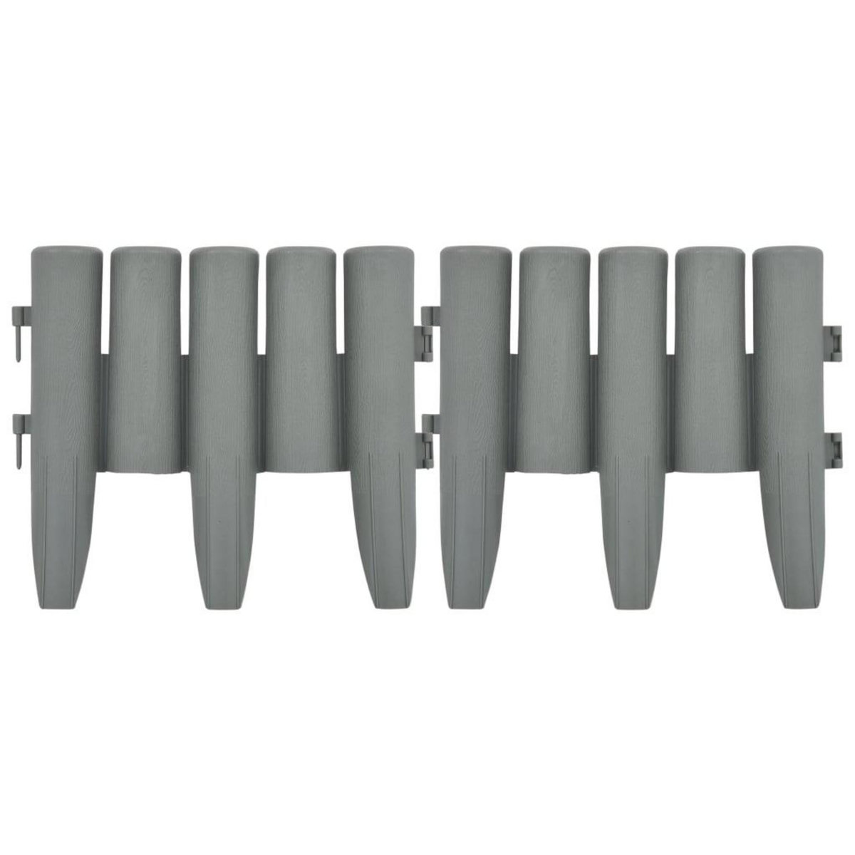 VIDAXL Bordures de pelouse 36 pcs Gris 10 m PP