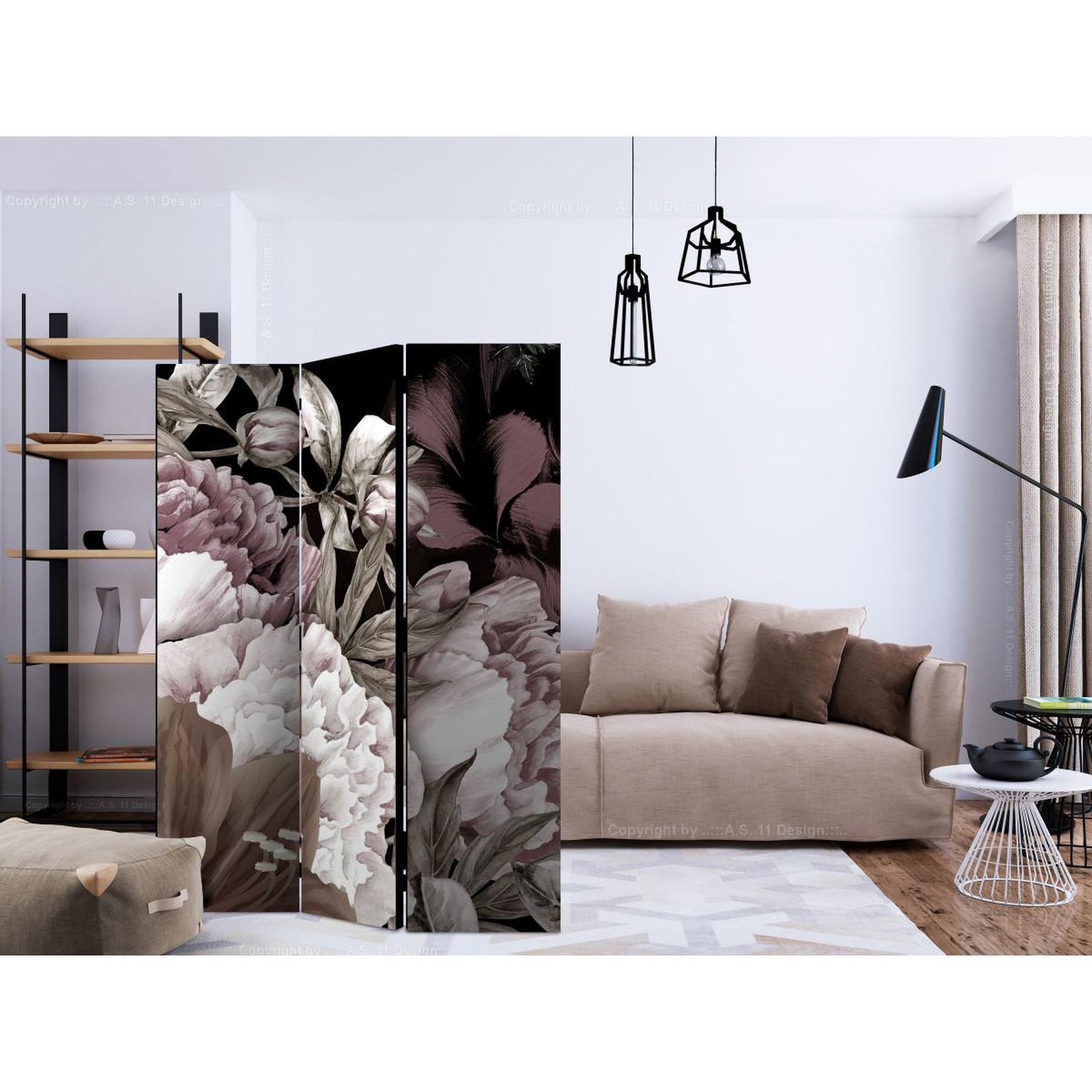 Voir la diapositive 2 : Paris Prix Paravent 3 volets  blissful sleep  135x172cm