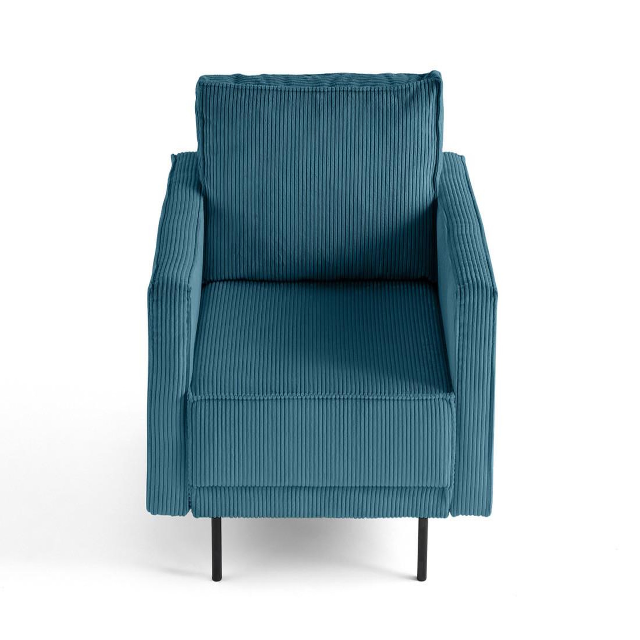 Voir la diapositive 1 : LISA DESIGN Charlie - fauteuil - pieds hauts - en velours côtelé