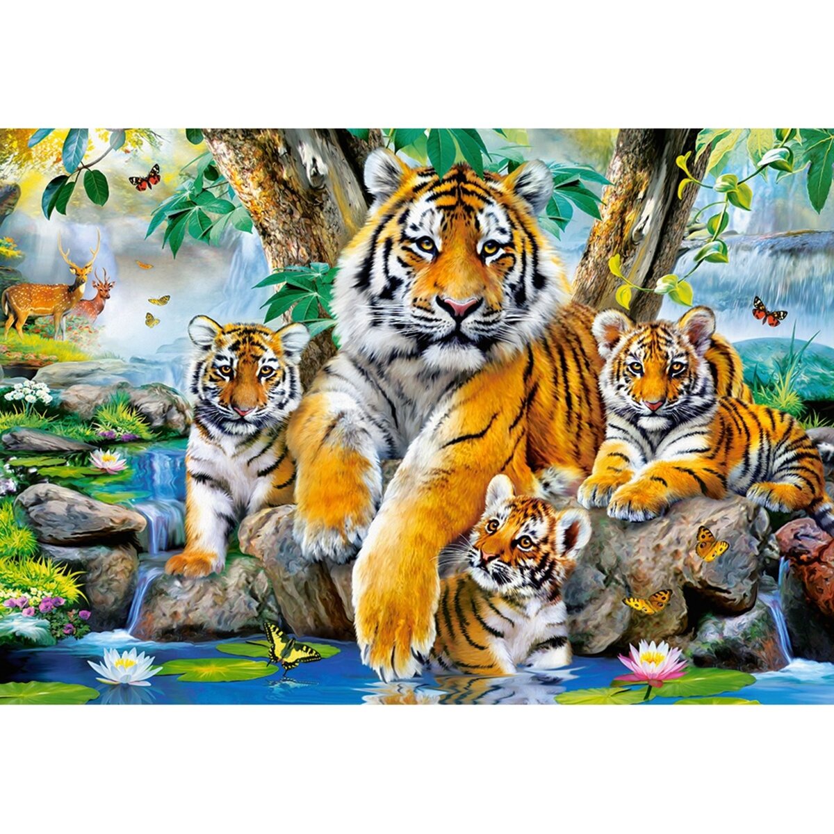 Castorland Puzzle 1000 pièces : Les tigres dans la rivière