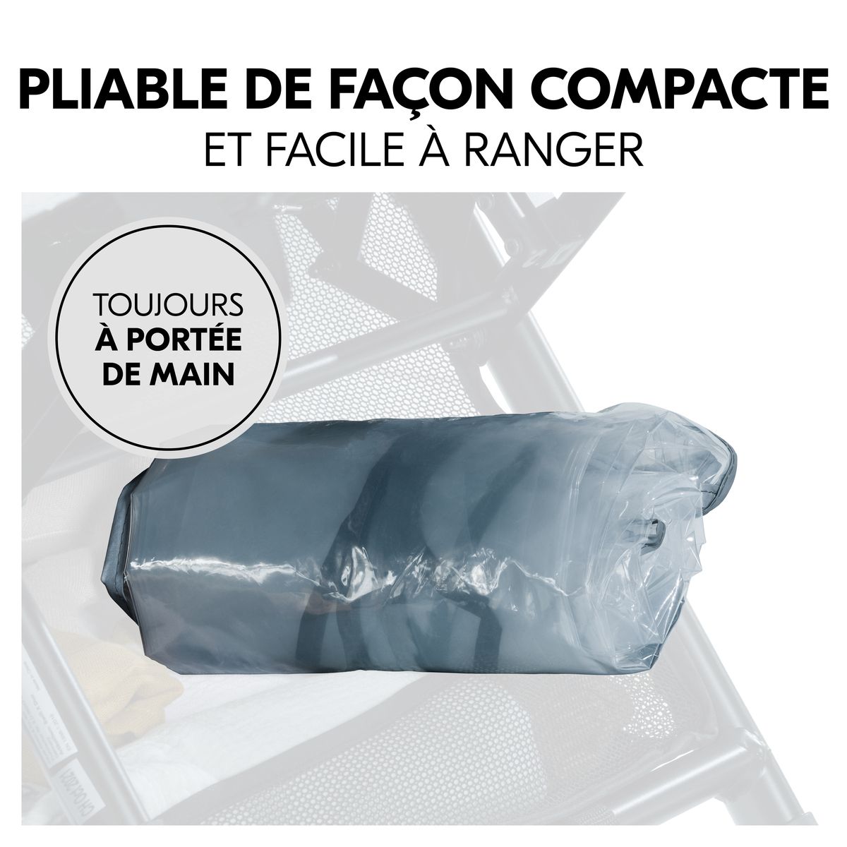 HAUCK Poussette double Uptown Duo Noir + Habillage pluie pour poussette Pushchair Raincover Duo