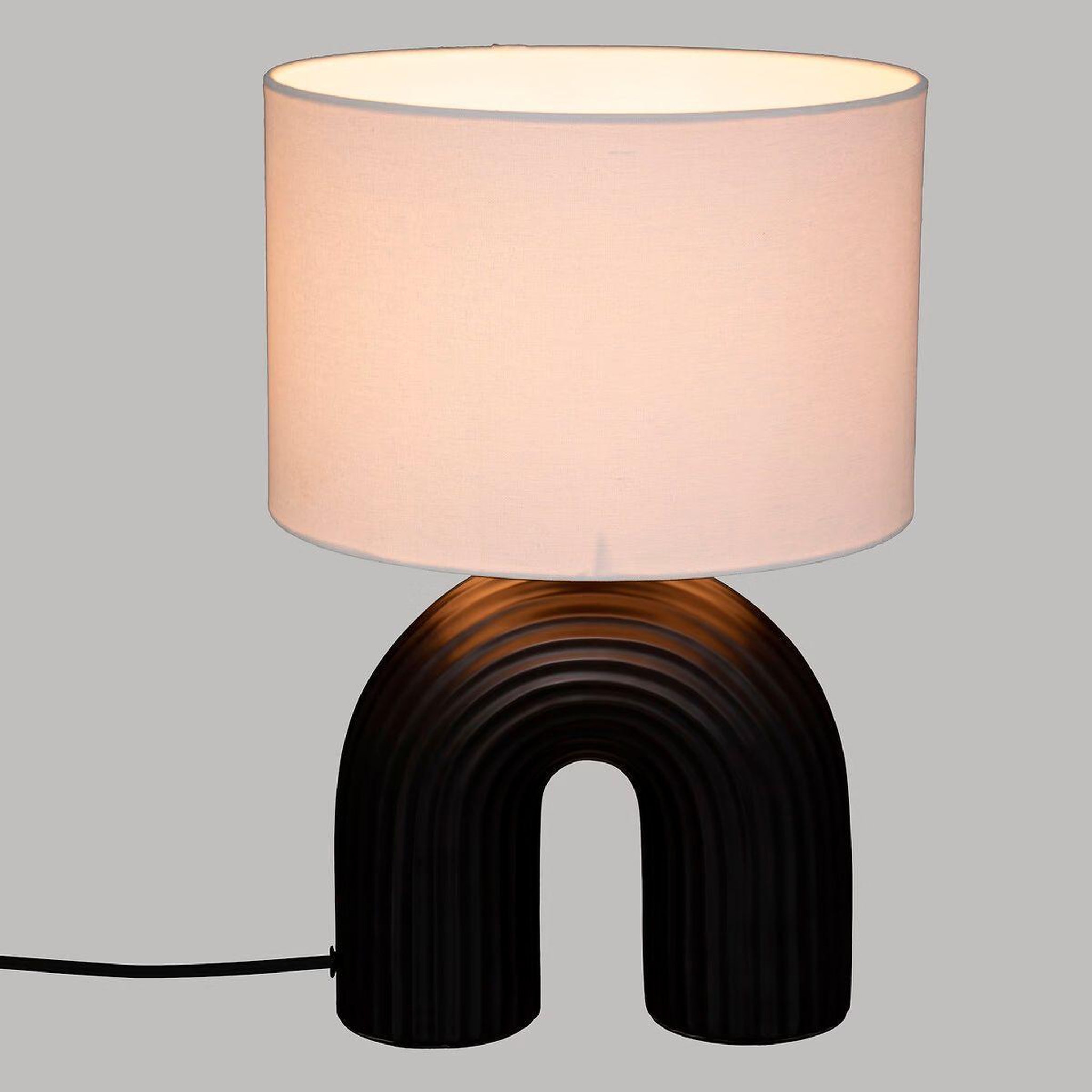 Voir la diapositive 4 : ATMOSPHERA Lampe à poser sur pied  eidel  40cm noir & blanc