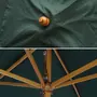 SWEEEK Parasol droit rectangulaire en bois 2x3m - Cabourg  - mât central en bois, système d'ouverture manuelle, poulie