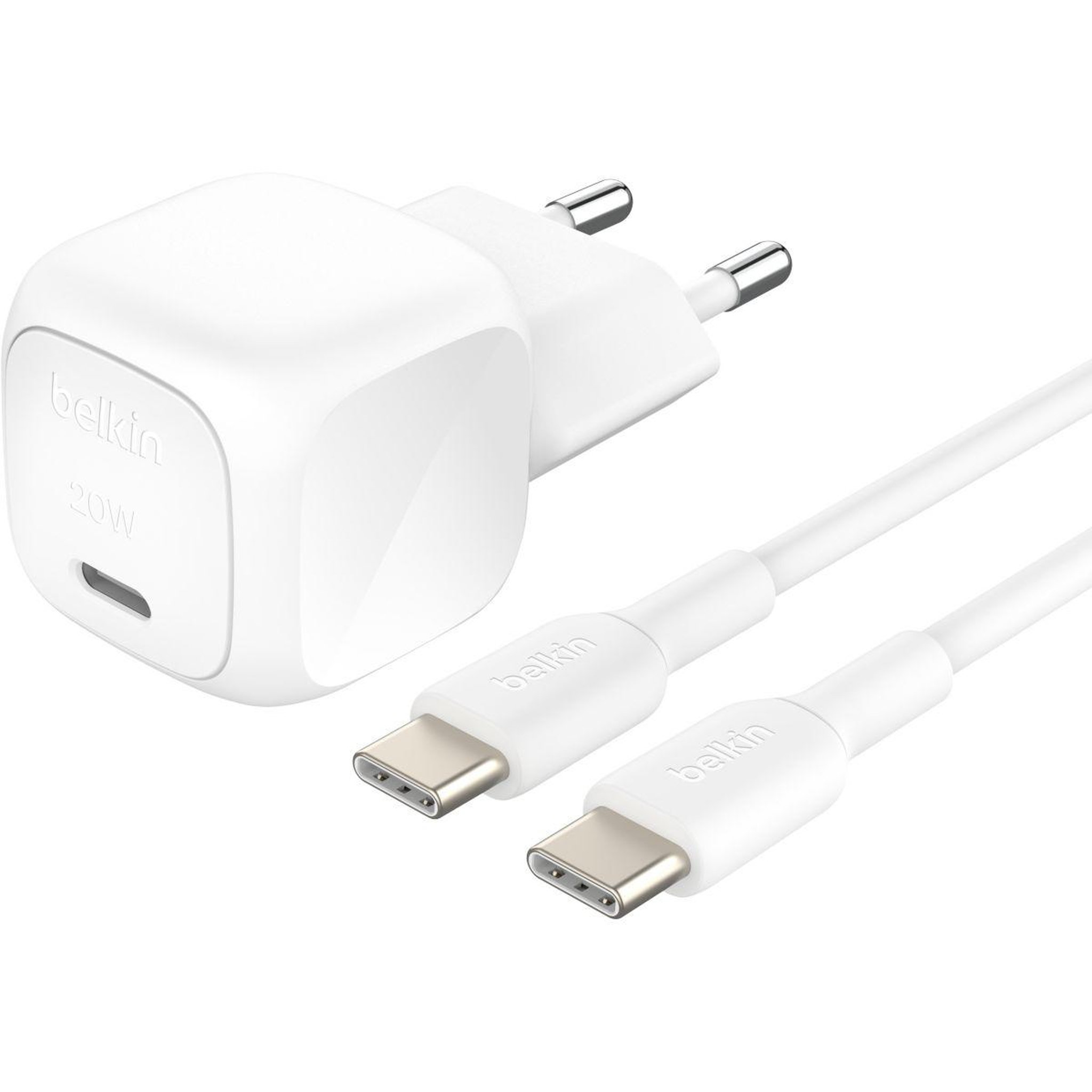 Voir la diapositive 1 : Belkin Chargeur 20W USB-C BLANC