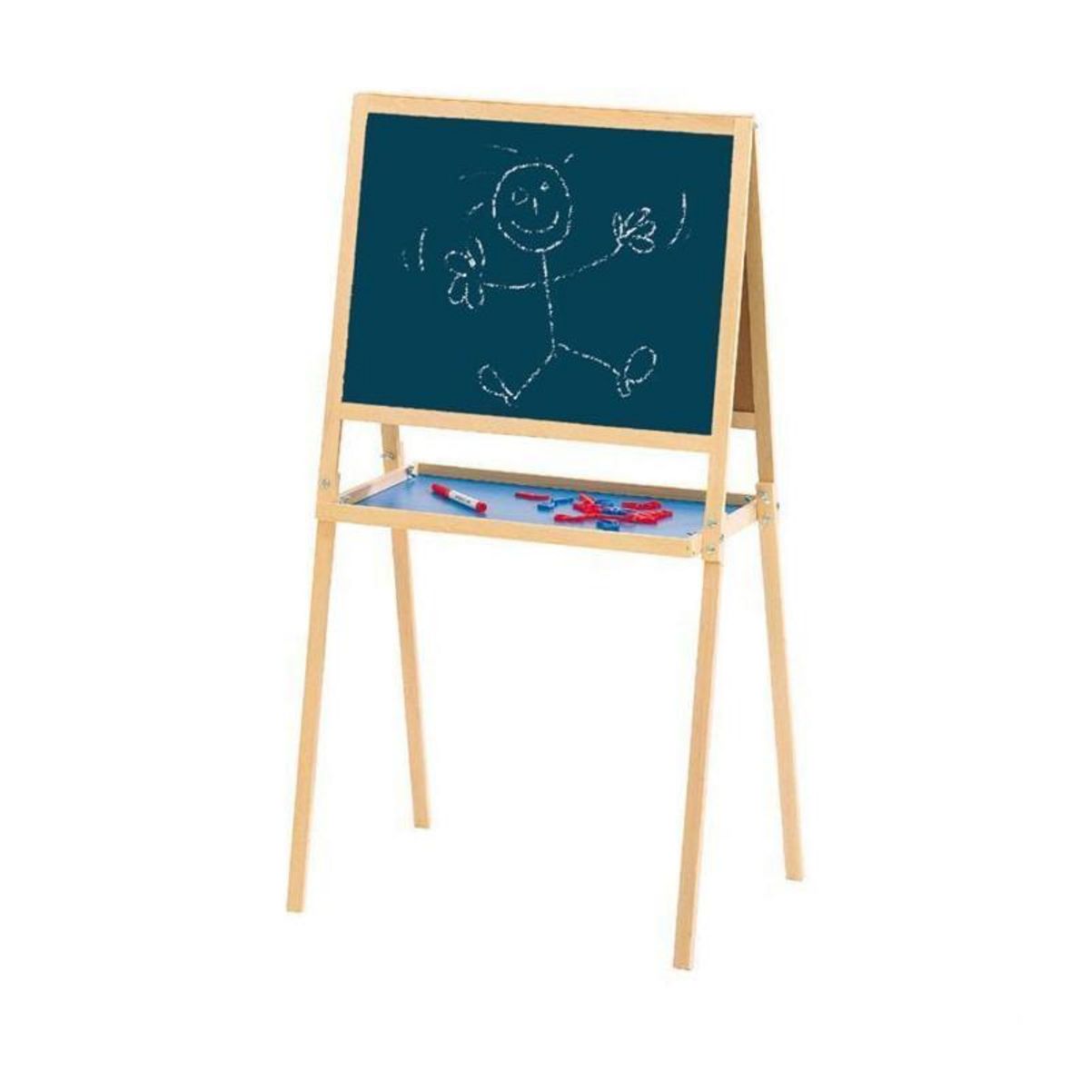 JeuJura Jeujura - Tableau Double face Creatifs en Bois craies + feutres
