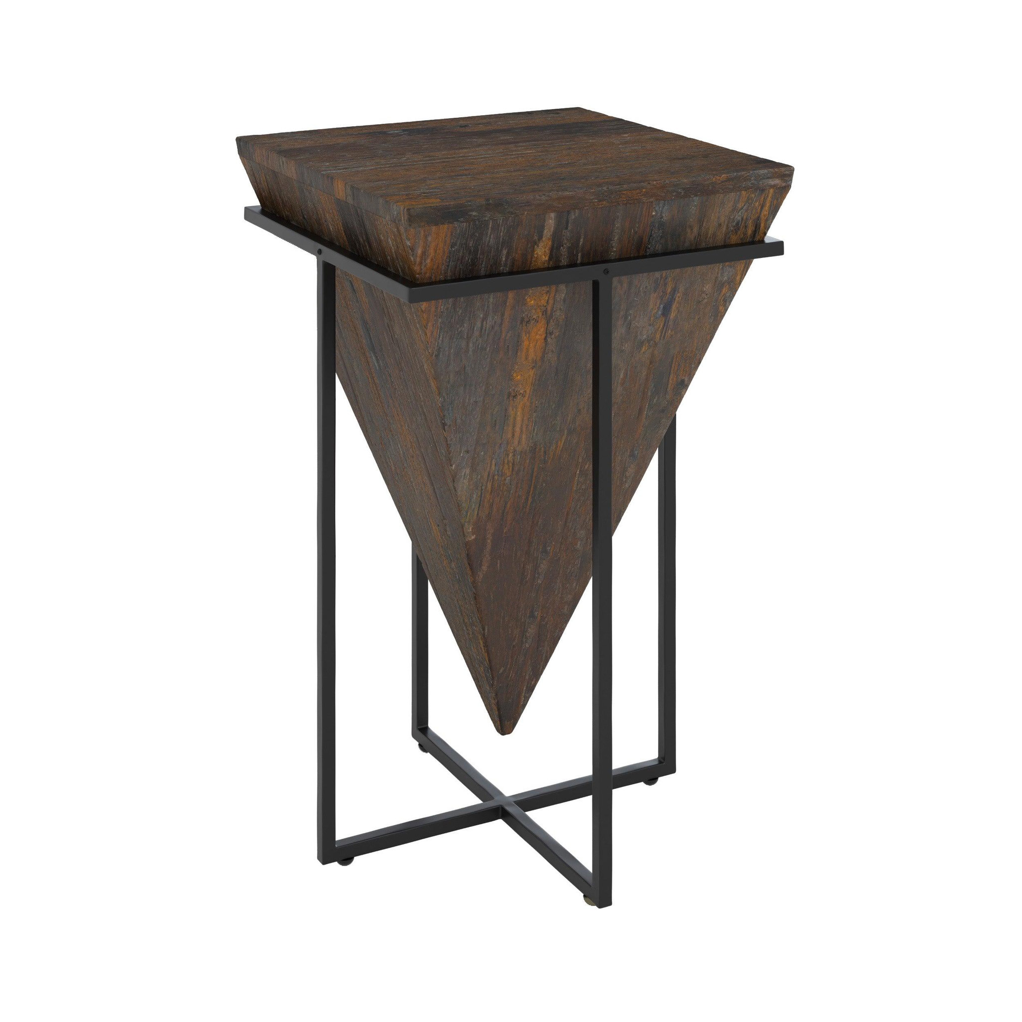 MAISON PAVANE Grande table d'appoint en bois et métal-shanghai