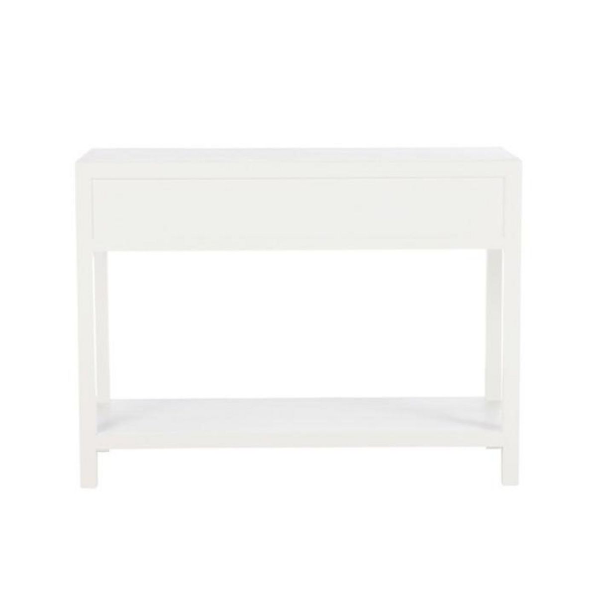 Paris Prix Console en Bois & 2 Paniers  Tonnin  110cm Blanc