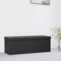 Voir la diapositive 1 : VIDAXL Banc de rangement pliable Noir Faux lin