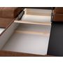 Voir la diapositive 5 : BEST MOBILIER Bianca - canapé d'angle droit 4 places convertible avec coffre en tissu texturé