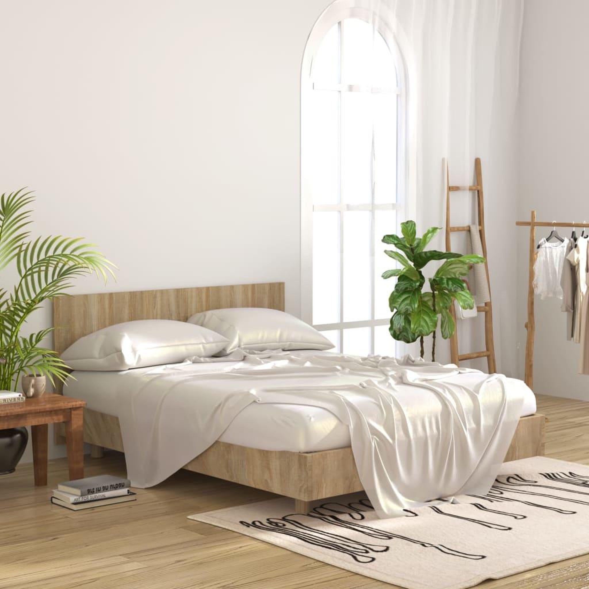 Voir la diapositive 3 : VIDAXL Tete de lit Chene sonoma 160x1,5x80 cm Bois d'ingenierie