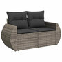 Voir la diapositive 5 : VIDAXL Salon de jardin 8 pcs avec coussins gris resine tressee