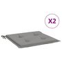Voir la diapositive 2 : VIDAXL Coussins de chaise de jardin lot de 2 gris 50x50x3 cm