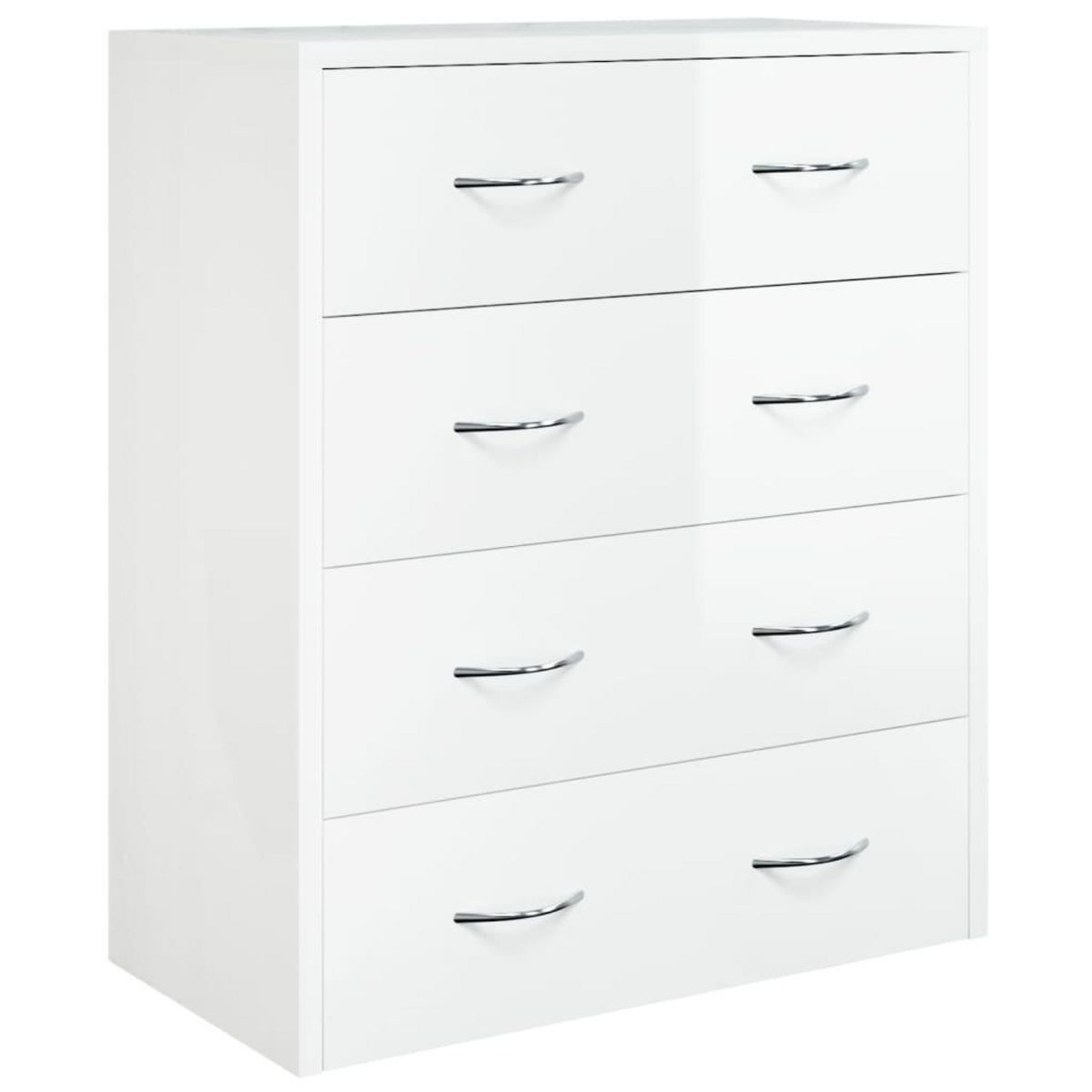 VIDAXL Buffet avec 4 tiroirs 60x30,5x71 cm Blanc brillant