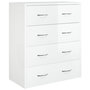 Voir la diapositive 3 : VIDAXL Buffet avec 4 tiroirs 60x30,5x71 cm Blanc brillant