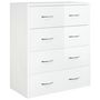 Voir la diapositive 3 : VIDAXL Buffet avec 4 tiroirs 60x30,5x71 cm Blanc brillant