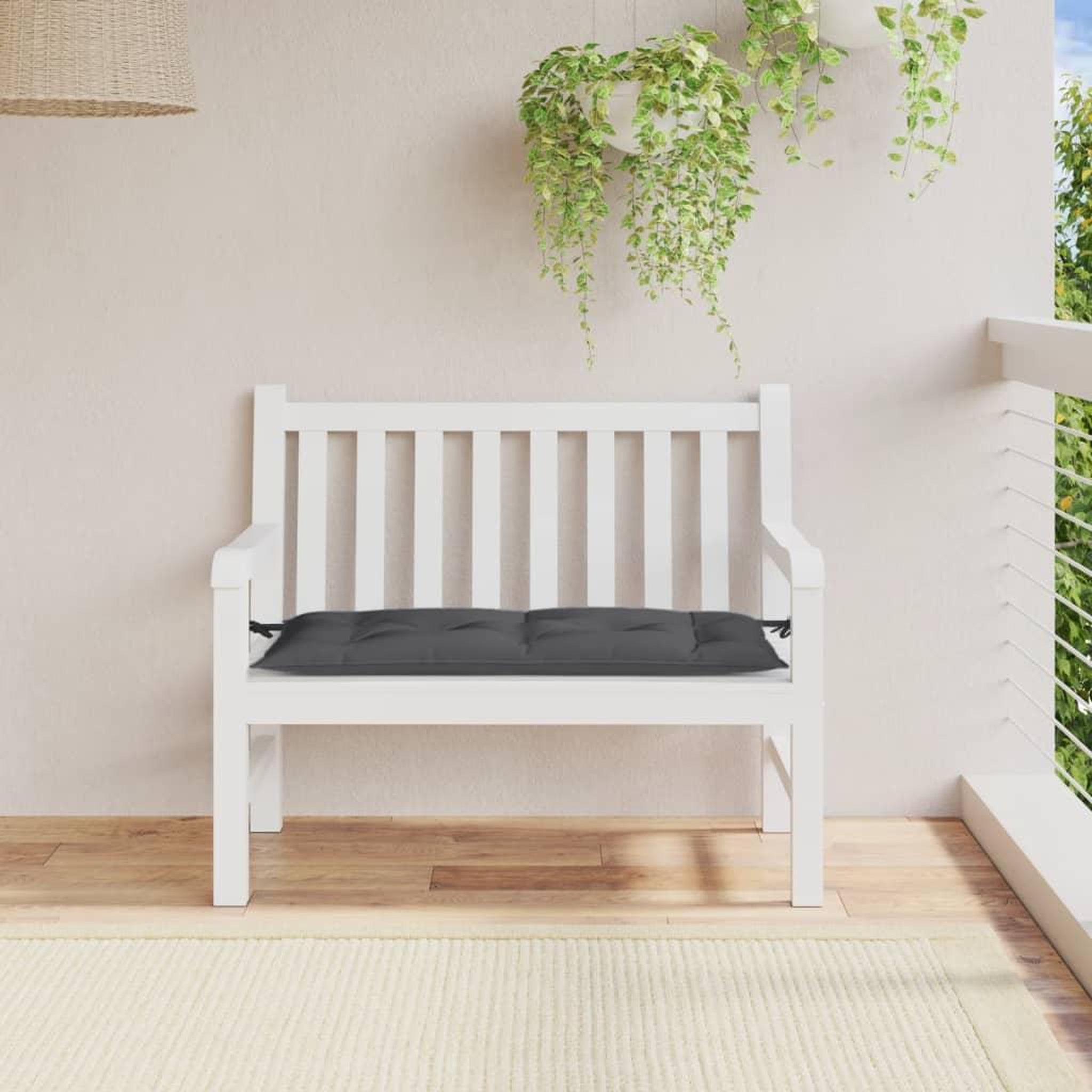 Voir la diapositive 3 : VIDAXL Coussin de banc de jardin anthracite melange 100x50x7 cm tissu