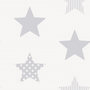 Voir la diapositive 2 : Noordwand Noordwand Papier peint Kids @ Home Superstar Argente et blanc
