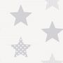 Voir la diapositive 2 : Noordwand Noordwand Papier peint Kids @ Home Superstar Argente et blanc