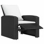 Voir la diapositive 5 : VIDAXL Fauteuil inclinable de jardin avec coussins noir resine tressee