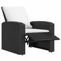 Voir la diapositive 5 : VIDAXL Fauteuil inclinable de jardin avec coussins noir resine tressee