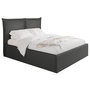 Voir la diapositive 1 : BEST MOBILIER John - lit coffre - 160x200 cm - en velours - sommier inclus