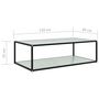 Voir la diapositive 6 : VIDAXL Table basse Blanc 120x60x35 cm Verre trempe