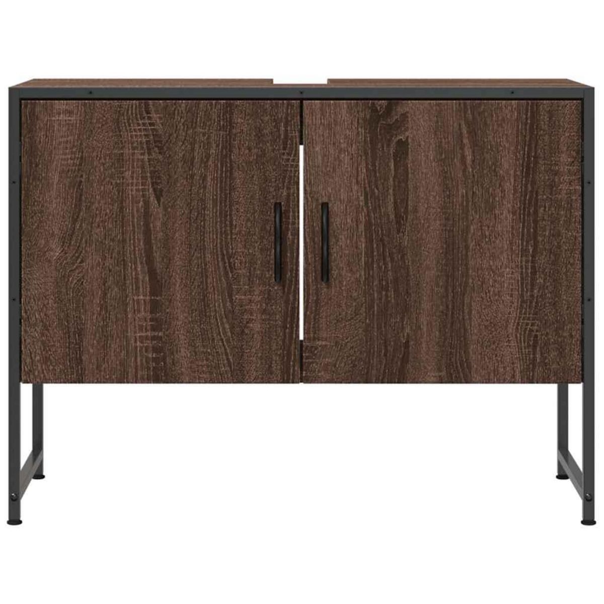 VIDAXL Armoire lavabo de salle de bain chene marron bois d'ingenierie
