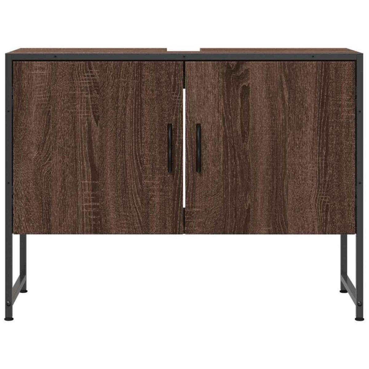 VIDAXL Armoire lavabo de salle de bain chene marron bois d'ingenierie
